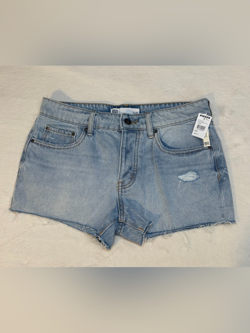 Tilly's Light Blue Distressed Denim Cutoff Shorts NWT
